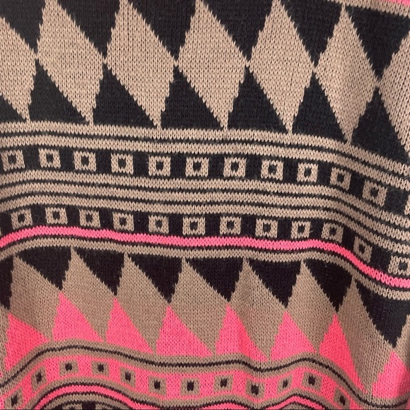 BDG Aztec High Low Comfy Crew Neck Sweater - Picture 7 of 9